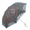 Зонты двухслойные с цветочным кружевом, женский зонтик от дождя, украшение для свадебной вечеринки, защита от солнца, ветрозащитный роскошный подарок принцессы