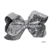 Hair Accessories 8 Large Sequin Bows With Clip For Kids Girls Handmade Bling Knot Jumbo Bow Hairgrips Ribbon Diy Drop Delivery Produ Dhly0