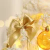 Juldekorationer 50 cm julprydnad Flocking Mini Christmas Tree White LED Desktop Christmas Tree Ornament 231030