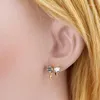 Boucles d'oreilles FashionTrend, vente en gros, mode autriche, cristal, couleur or, nœud pour femmes, mariage