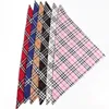 dog bands double layer Scotland British style new pet triangle scarf binding ribbon mouth water towel