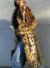 Frauen Pelz Winter Lange Warme Jacke Dicke Leopard Flauschigen Faux Mantel Frauen Tiger Print Runway Lose Luxus Designer Kleidung