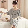 Kvinnors sömnkläder Sukae M-5xl Cool Modal Summer Night Dress Women Plus Size Size Sleepes Sleep-Shirt Woman Unique Design Pyjama Dressing