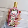 Luxury Design Sexy Women Men Perfume parfums FLORA gardenia ladies Jasmine pink bottle spray type fragrance 100ML good smell bottle Unisex High Version fast ship