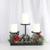 Ljushållare jul konstgjorda bär pinecones stjäl basstycke för skrivbords soffbord (2.2x9x18.2cm)