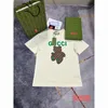 T-shirt de mode de créateur Lettre de luxe ours imprimé pur coton rond cou rond