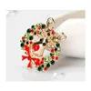 Broches Broches Broche De Noël Broches Mticolor Strass Émail Bowknot Renne Pour Les Femmes Fête Cadeau De Noël Bijoux Plaqué Or Goutte D Dhmqi