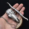 Camp Furniture D2 Damascus Necklace Knife Pendant EDC Mutil tool Car Decoration Cool 231030