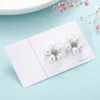 Stud Earrings Korean Sweet Bling Rhinestone Flower 2023 Gold Color Alloy Simulated Pearl Floral Statement For Women