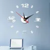 Wandklokken 3D Lichtgevende DIY Acryl Spiegel Stickers voor Home Decor Woonkamer Quartz Naald Zelfklevende Opknoping Horloge 231030