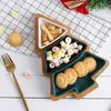 プレート1セットクリスマスツリー形状のセラミック料理磁器食器食器サラダケーキフルーツデザートキャンディースナック