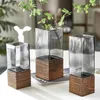 Vasos design de vidro cozinha vintage moderno minimalista mesa de casamento decoração floreros sala de estar yn50vs