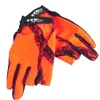 Cycling Gloves Fishing 3 Cut Fingers Anti- Waterproof Touchscreen Mittens For Camping Driving Running Hiking ( Orange )