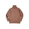 Men's Sweaters Maden Thermal Sweater Men's Turtleneck Basic Knitted Shirts Autumn Winter Solid Thick Pullovers Turn-down Collar Soft Underwear 231030