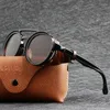Sunglasses Vintage Retro Round For Mens Womens Cyber Punk Glasses Gothic Steampunk UV400