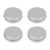 Garrafas de armazenamento AD-60 Pack Screw Top Round Metal Lip Tins Containers Tampas (1Oz)