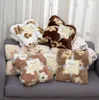 Filtar söt björn vinter varm filt faux kanin päls mjukt för vardagsrum soffa kast 130x160 cm plysch sängäcke 160x200 cm 2302212925526