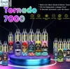 Original RandM Tornado 7000 Puffs Einweg-Vape-Stift, elektronische Zigaretten, Pod, Netzspule, 6 leuchtende Farben, wiederaufladbar, luftverstellbar, 0 % 2 % 3 % 5 % Geräteverdampfer 7K