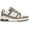 2024 Virgil Trainer Designer Sapatilhas Sapatos Casuais Couro De Bezerro Abloh Tripler Branco Rosa Dhgate Plataforma Mens Mulheres Vuittns Baixo Ao Ar Livre Tamanho do Sapato Euro 36-45