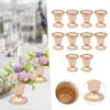 Vases 10pcs Creative Golden Flower Trumpet Retro Decor Vase Desktop Wedding Party Centerpieces Holder