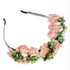 Guirlande de fleurs de mariage, bandeau de mariée, accessoires pour cheveux, décor de Festival, couronne florale de princesse