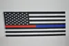 90150 cm BlueLine EUA Polícia Bandeiras 3x5 Pé Fina Linha Azul EUA Bandeira Preto Branco E Azul Bandeira Americana Com Ilhós De Latão 50pcs9663422