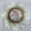 Christmas Decorations Ornament Pink Christmas Balls Decor Wreath Artificial Plants Rattan Garland Windows For el Shop 55cm Holiday Door Decoration 231030