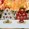 Christmas Decorations DIY Felt Christmas Tree Wall Hanging Artificial Xmas Tree With Santa Claus Snowflakes Ornament Year Kid Child Toy Gift 2024 231030