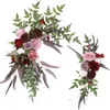 Decorative Flowers Artificial Flower Wreath Door Threshold Diy Wedding Decor Home Party Rose Floral Wall Christmas Garland Gift Peony Plants