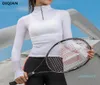 WholeCute Women Long Sleeve Running Yoga Sports Tops Mesh Workout Top With Thumb Holes White TShirt Fitness Running Sport T8252031