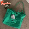 Shopping Bags Yogodlns Summer Large Capacity Tote Bag Female Candy Color Canvas Shoulder Bag Travel Handbags Shopping Girls Pouch Tote Bolsas 231030