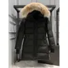 デザイナーカナディアングースミッドレングスバージョンパフラーダウンレディースジャケットダウンパーカス冬の厚い暖かいコートレディースウインドプルーフストリートウェア197