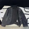 Women's Jackets designer 23 Autumn and Winter New Nanyou Men's Classic Triangle Sign Shoulder Drop Versatile Work Suit Pocket Denim Jacket Coat 7CSQ
