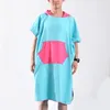 Serviette goutte 110 80cm, Robe de bain à langer pour adultes, serviettes de plage à capuche, Poncho, peignoir adapté aux femmes et aux hommes, éponge