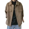 Kurtki męskie koreańska kurtka sztrutowa męska moda masowa retro krótki wełniany płaszcz męski odzież uliczna luźna jesienna swoboda wełniana kurtka męska mens s-xl 231030