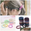 Accessoires pour cheveux Petite ligne téléphonique Cordes givrées Filles Colorf Bandes élastiques transparentes Porte-queue de cheval Cravate Gum Drop Livraison Pro Dh2Ws