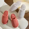 Slippers Couple Home Cotton Shoes Autumn Winter Plush Platform Mules Indoor Fleece Warm EVA Soft Flat Bedroom