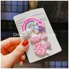 Haarschmuck Regenbogen Lutscher Niedliche Kinder Haarnadel Clips für Mädchen Kinder Ornament Haarspangen Haarspange Kopfschmuck Schmuck Drop Deli DHC0E