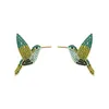 Висячие серьги Dvacaman Fun Cute Rhinestone Bird для женщин Декоративные металлические украшения в форме животных