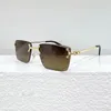 Sonnenbrille Hohe Qualität Quadratische Rahmenlose CT Mann Mode Randlose Rechteck Weibliche Shades Gradienten Linse Designer Sonnenbrille 0450S