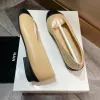 2024New Casual Shoes Soft Leather sneaker sandal Women collapsible Designer girl comfort Summer black Dress ballet Flats shoe luxury Dance outdoors travel lady box