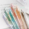 1PCS 0,5 mm Crayon mécanique fournit des fournitures translucides automatiques pour kawaii écrivant la papeterie japonaise