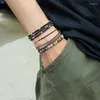 Strand KELITCH Schwarze Farbe Damen Armbänder Candy Friendships Stapelbare verstellbare Miyuki-Perlen