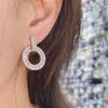 Dangle Earrings Designer Luxury Twist Lines Geometry Cubic Zironium Engagement Dubai Naija Bridal Jewelry Addiction E10332