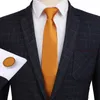Галстуки-бабочки 7 см, деловой синий однотонный Пейсли, 100% шелковый галстук, запонки, квадратный шарф, мужской галстук, мужская официальная одежда, роскошная свадьба 231027