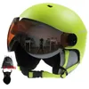 Ski Helmets MOON Skiing Helmet Goggles Integrally-Molded 52-63cm Adults Kids Ski Helmet Outdoor Sports Ski Skateboard Snowboard Helmets Mens 231030