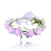Hårtillbehör Flower Crown Wreath Bride Wedding Gorgeous pannband Flätad Vine Headwear Garland Ornament för kvinnor Girls Drop De Dhham