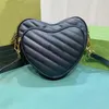 łańcuch torebki sercowej torba crossbody designer torebka skórzana torba na ramię