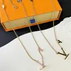 Designer Style Women's Necklace Cute Style Pink Letter Pendant Necklace High Quality Gold Plated Jewelry Long Chain Christmas Girl Family Gift Charm Chain Necklace