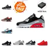 Designer shoes Mens Sports Casual Shoes Triple White Black Red Runner Wolf Grey Polka Dot Infrared MAXES 90s Outdoor Total Laser Blue Hyper Grape Trainer Sneakers